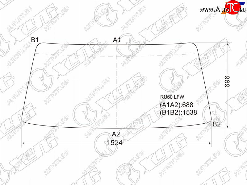 6 999 р. Стекло лобовое Toyota Dyna 84-95  Hiace Truck 85-89  ToyoAce 84-95 XYG RU60 LFW  с доставкой в г. Майкоп