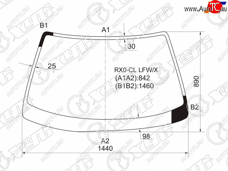 5 299 р. Стекло лобовое Toyota Mark II (X100) 96-00  Chaser (X100) 96-01 XYG RXO-CL LFW/X  с доставкой в г. Майкоп