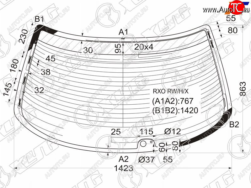 7 199 р. Стекло заднее (Цвет зеленый Обогрев Антенна) Toyota Mark II (X100) 96-00 XYG RXO RW/H/X  с доставкой в г. Майкоп