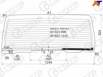 7 999 р. Стекло заднее (Цвет зеленый Обогрев) Toyota 4Runner 02-09  Hilux Surf 02-09 XYG RZN211 RW/H/X  с доставкой в г. Майкоп. Увеличить фотографию 1