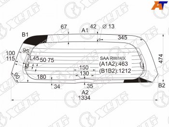 5 999 р. Стекло заднее (Цвет зеленый Обогрев) Honda Fit 01-07  Jazz 02-09 XYG SAA RW/H/X  с доставкой в г. Майкоп. Увеличить фотографию 1