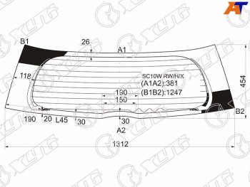 7 999 р. Стекло заднее (Цвет зеленый Обогрев) Scion xA 04-06  Toyota Ist 02-07 XYG SC10W RW/H/X  с доставкой в г. Майкоп. Увеличить фотографию 1