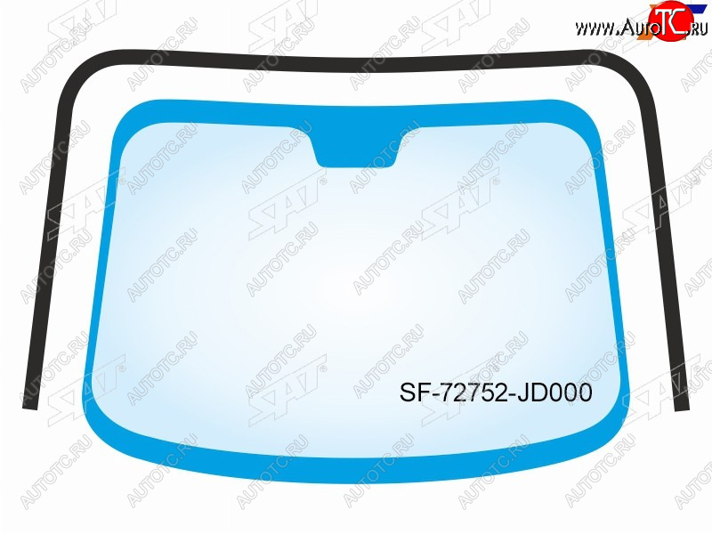 2 599 р. Молдинг лобового стекла (П-образный) Nissan Qashqai 06-13  Dualis 07-14  Qashqai+2 08-14 SAT SF-72752-JD000  с доставкой в г. Майкоп