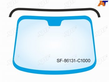 659 р. Молдинг лобового стекла (Сверху) Hyundai Sonata 04-19 SAT SF-86131-C1000  с доставкой в г. Майкоп. Увеличить фотографию 1