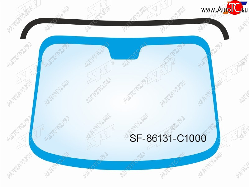 659 р. Молдинг лобового стекла (Сверху) Hyundai Sonata 04-19 SAT SF-86131-C1000  с доставкой в г. Майкоп