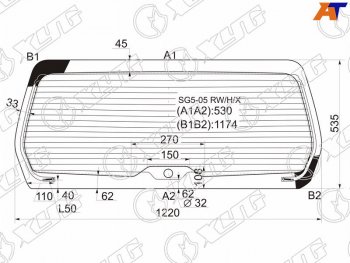 7 899 р. Стекло заднее (Цвет зеленый Обогрев) Subaru Forester 05-08 XYG SG5-05 RW/H/X  с доставкой в г. Майкоп. Увеличить фотографию 2