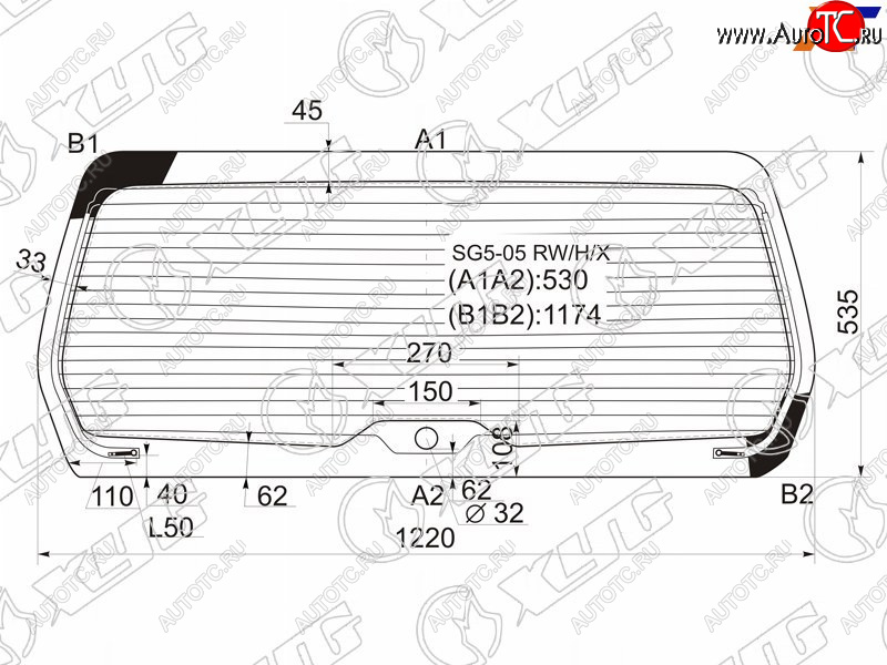 7 899 р. Стекло заднее (Цвет зеленый Обогрев) Subaru Forester 05-08 XYG SG5-05 RW/H/X  с доставкой в г. Майкоп