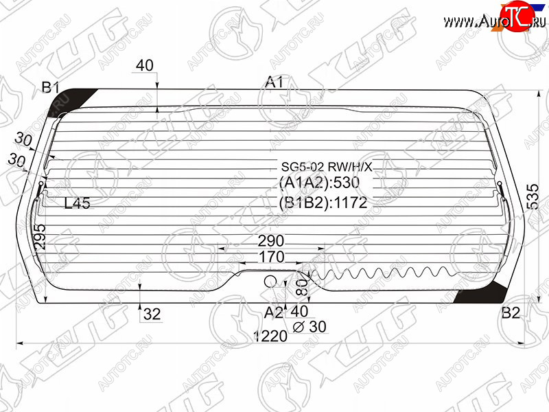 7 899 р. Стекло заднее (Цвет зеленый Обогрев) Subaru Forester 02-05 XYG SG5-02 RW/H/X  с доставкой в г. Майкоп