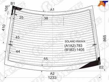 11 899 р. Стекло заднее (Цвет зеленый Обогрев Антенна) Lifan Solano 10-16 XYG SOLANO RW/H/X  с доставкой в г. Майкоп. Увеличить фотографию 1