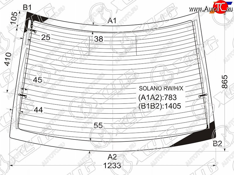 11 899 р. Стекло заднее (Цвет зеленый Обогрев Антенна) Lifan Solano 10-16 XYG SOLANO RW/H/X  с доставкой в г. Майкоп