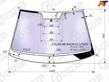 13 799 р. Стекло лобовое (Атермальное Молдинг) XYG Volkswagen Golf 7 дорестайлинг, хэтчбэк 5 дв. (2012-2017)  с доставкой в г. Майкоп. Увеличить фотографию 2