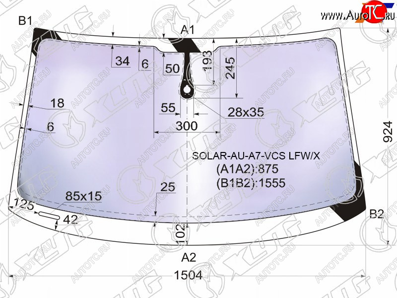 23 399 р. Стекло лобовое (Атермальное Датчик дождя Молдинг) XYG Audi A7 4G лифтбэк дорестайлинг (2010-2014)  с доставкой в г. Майкоп