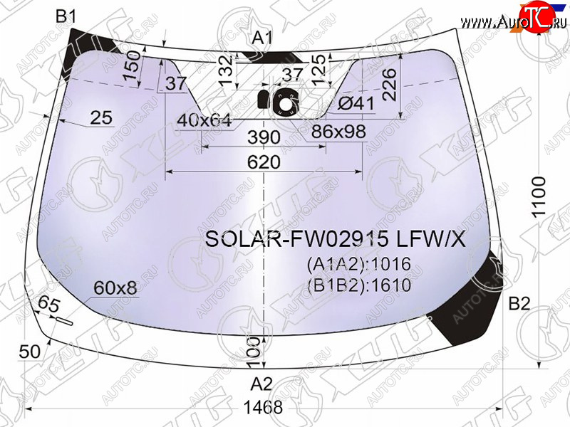 23 399 р. Стекло лобовое (Атермальное Датчик дождя) Nissan Murano 07-22 XYG SOLAR-FW02915 LFW/X  с доставкой в г. Майкоп