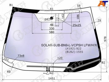 26 999 р. Стекло лобовое (Атермальное Обогрев щеток Датчик дождя) XYG Subaru Outback BS/B15 рестайлинг универсал (2017-2021)  с доставкой в г. Майкоп. Увеличить фотографию 2