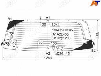 6 299 р. Стекло заднее (Цвет зеленый Обогрев) Toyota RAV4 (XA30) 05-13  Vanguard 07-13                      SAT SPG-AS30 RW/H/X  с доставкой в г. Майкоп. Увеличить фотографию 1