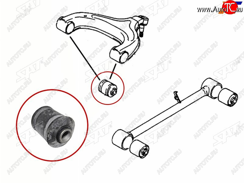 349 р. Сайлентблок Suzuki Escudo 88-97  Vitara 88-99 SAT ST-09319-12045  с доставкой в г. Майкоп
