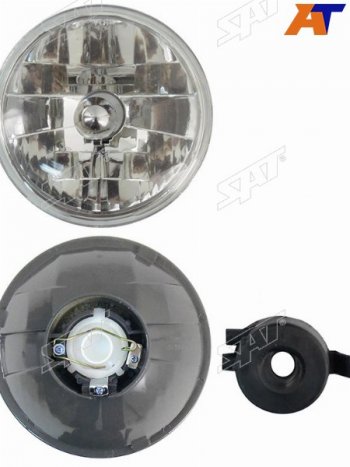 1 099 р. Фара Mitsubishi Pajero 81-97  Nissan Patrol 87-97  Mitsubishi Pajero Junior 95-98  Pajero Mini 94 SAT ST-100-1124  с доставкой в г. Майкоп. Увеличить фотографию 1
