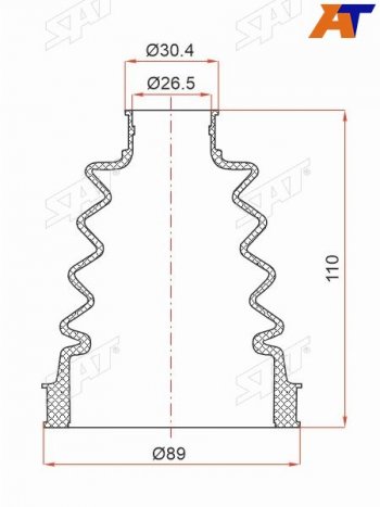 469 р. Пыльник шруса внутренний RENAULT DUSTER 11-KAPTUR 15- SAT ST-105-0075  с доставкой в г. Майкоп. Увеличить фотографию 1