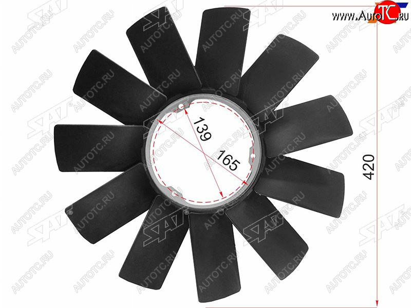 1 799 р. Крыльчатка BMW E36E46E34E39E32E38E53 SAT ST-11521712058  с доставкой в г. Майкоп