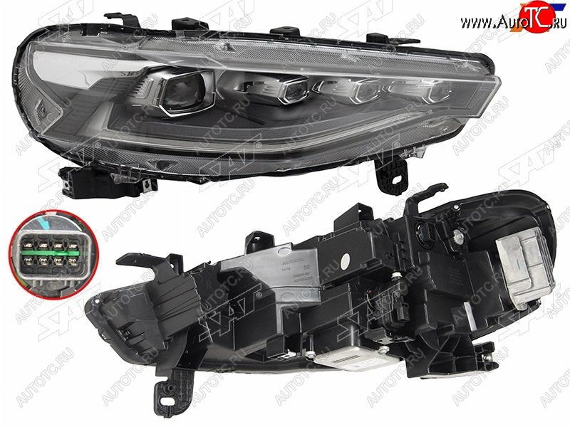 11 649 р. Фара правая (LED) SAT Haval F7  дорестайлинг (2018-2022)  с доставкой в г. Майкоп
