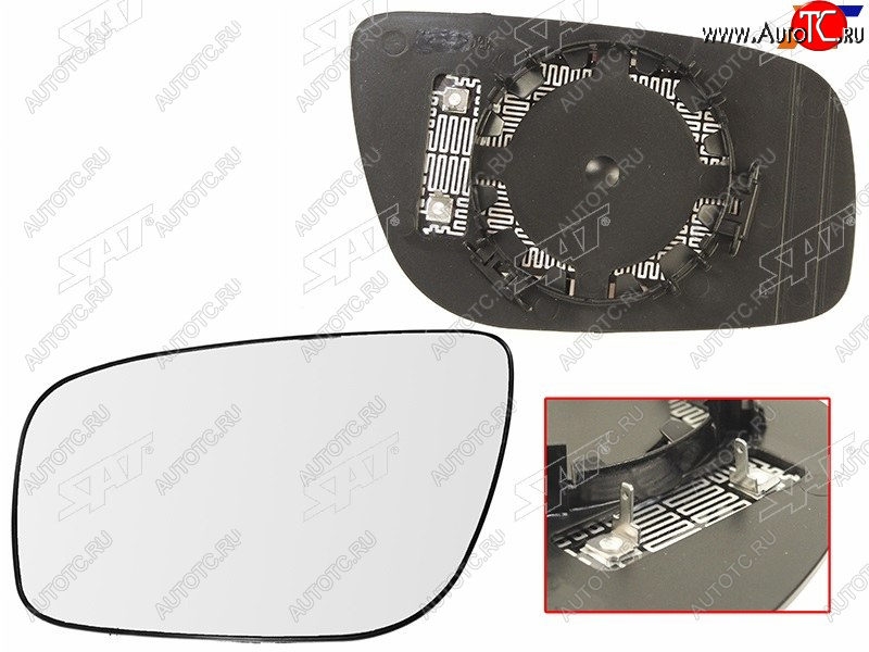 739 р. Полотно зеркала Mercedes-Benz E-Class 06-09 (Слева Обогрев асферическое) SAT ST-121-0051  с доставкой в г. Майкоп