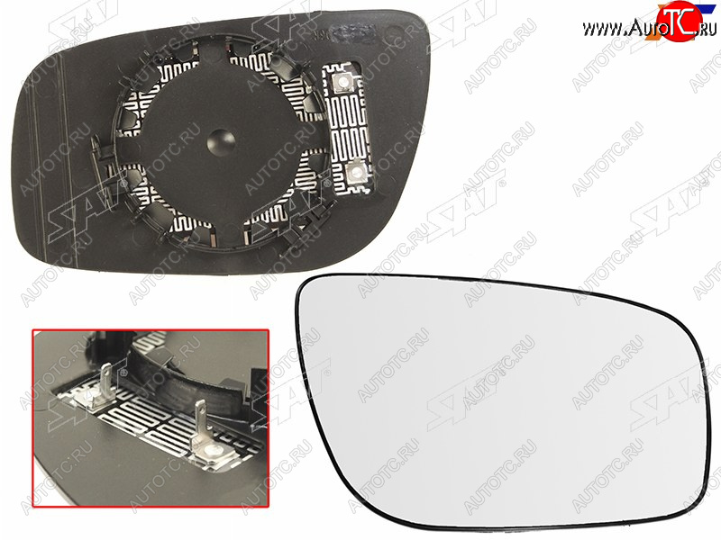 739 р. Полотно зеркала Mercedes-Benz E-Class 06-09 (Справа Обогрев асферическое) SAT ST-121-0052  с доставкой в г. Майкоп