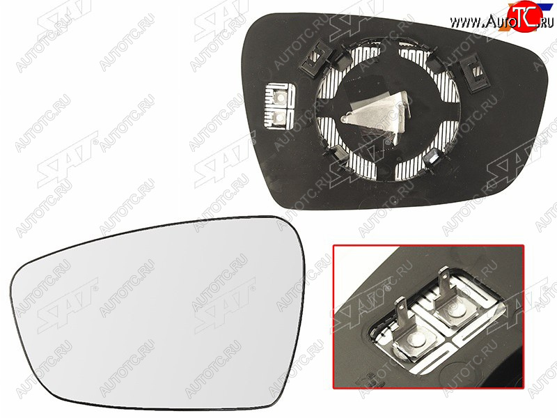 579 р. Полотно зеркала Kia Ceed 12-18  Cerato 13-20 (Слева Обогрев сферическое) SAT ST-121-0091  с доставкой в г. Майкоп