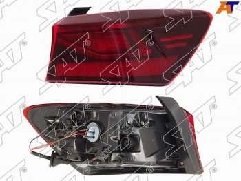 4 399 р. Фонарь задний правый (внешний) SAT  KIA Cerato  4 BD (2018-2021) дорестайлинг седан  с доставкой в г. Майкоп. Увеличить фотографию 2