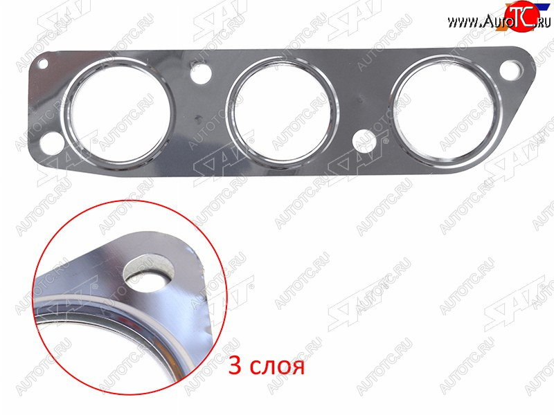 349 р. Прокладка выпускного коллектора MITSUBISHI OUTLANDERPAJEROMONTERO SPORT 6B31 3.0 V6 09- (LH=RH) SAT ST-1555A246  с доставкой в г. Майкоп