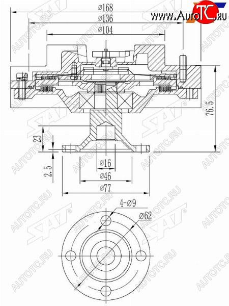 3 999 р. Вискомуфта TOYOTA LAND CRUISER 80 1H# 90- SAT ST-16210-17010  с доставкой в г. Майкоп