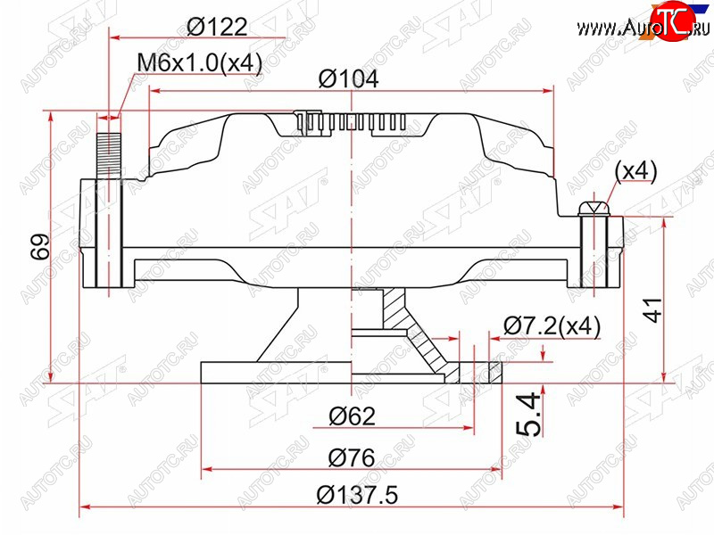 3 199 р. Вискомуфта TOYOTA TOWNACELITEACE 2-3С# 92- SAT ST-16210-64020  с доставкой в г. Майкоп