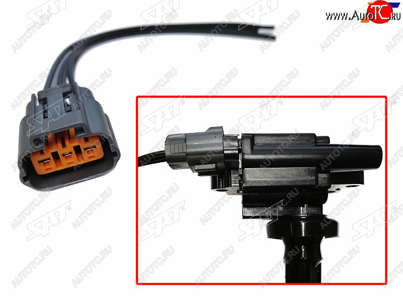 219 р. Разъем катушки зажигания NISSAN VQ23DEVQ25DEVQ35DEVQ40DEVG33E 02-J31Z50R50R51ME50E51U30M SAT ST-163-0008  с доставкой в г. Майкоп