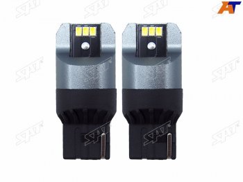 659 р. Лампа дополнительного освещения 12V W21W 3W330LM Canbus LED (Комплект 2 шт.) SAT ST-175-0062  с доставкой в г. Майкоп. Увеличить фотографию 1
