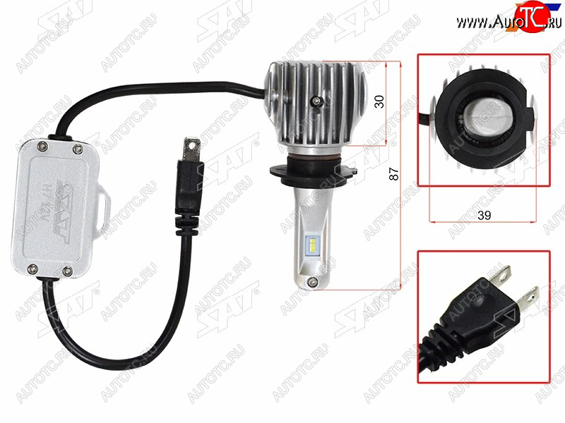 3 499 р. Комплект светодиодных ламп H7 20W1800LM Canbus LED SAT ST-175-0071  с доставкой в г. Майкоп