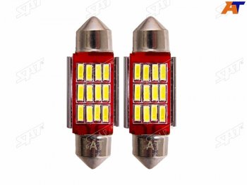 223 р. Лампа дополнительного освещения 12V C5W 9x36мм Canbus LED (Комплект 2 шт.) SAT ST-175-0076  с доставкой в г. Майкоп. Увеличить фотографию 1
