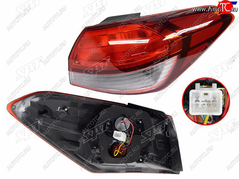 8 699 р. Фонарь задний правый (внешний, LED) SAT  KIA Cerato  3 YD (2016-2019) рестайлинг седан  с доставкой в г. Майкоп