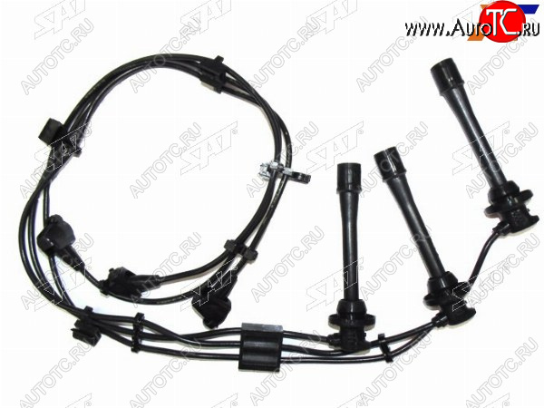 1 499 р. Провода высоковольтные TOYOTA LAND CRUISER PRADO ##J12# 5VZ-FE (кругл. резин.) SAT ST-19037-62010  с доставкой в г. Майкоп