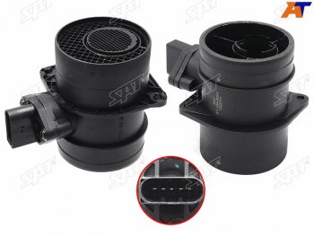 Датчик массового расхода воздуха VW GOLF 02-09 JETTA 05-01 PASSAT 01-11 POLO 02-10 TOUAREG 03-10 SAT ST-194-0054