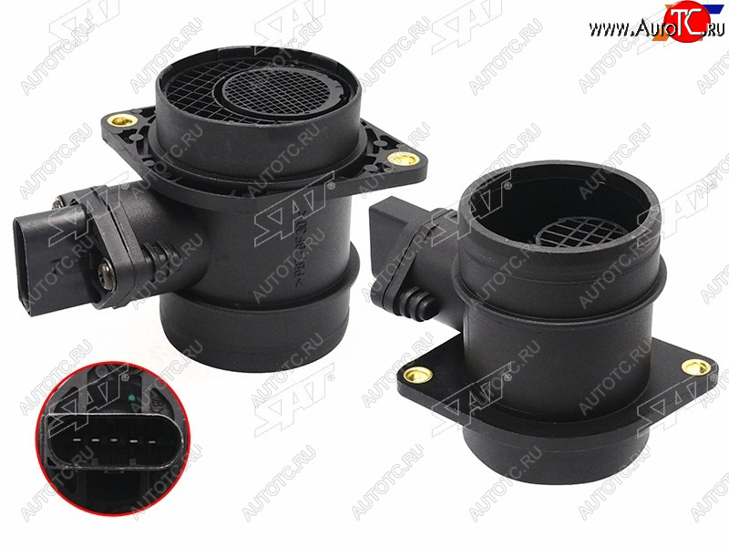 2 199 р. Датчик массового расхода воздуха VW PASSAT 06-11 GOLF 04-09 JETTA 02-11 SAT ST-194-0051  с доставкой в г. Майкоп