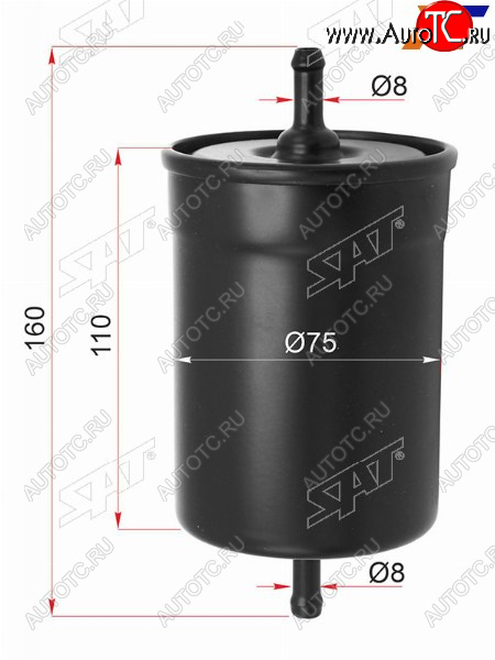 359 р. Фильтр топливный AUDI A4 94-01A6 97-05VW GOLF 91-99PASSAT 88-05FORD GALAXY 95-06 SAT ST-1H0201511A  с доставкой в г. Майкоп