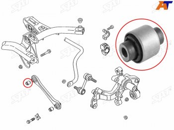 389 р. Сайлентблок Audi A3 03-19  Q3 11-19  Chery Tiggo 4 17-19  Skoda Karoq 17-  Kodiaq 16-22  Octavi SAT ST-1K0501529J-B1  с доставкой в г. Майкоп. Увеличить фотографию 1