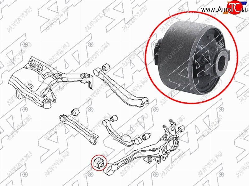 439 р. Сайлентблок Subaru Legacy 98-09  Outback 98-09  Legacy B4 98-03 SAT ST-20254-AE050  с доставкой в г. Майкоп