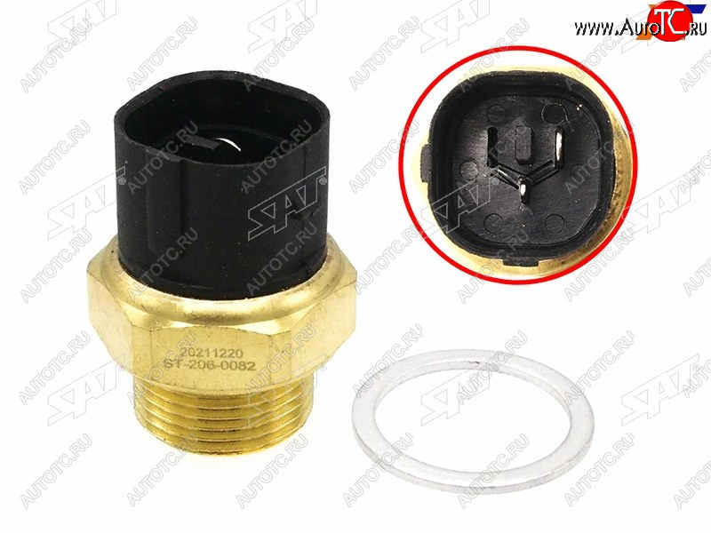 439 р. Датчик температуры ОЖ VW POLO 91-02 GOLF 92-01 SKODA OCTAVIA 97-00 AUDI A3 97-00 SAT ST-206-0082  с доставкой в г. Майкоп