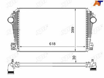 14 849 р. Интеркулер VOLKSWAGEN AMOROK 09- SAT ST-211-0016  с доставкой в г. Майкоп. Увеличить фотографию 1
