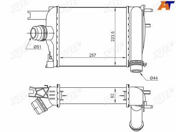 6 299 р. Интеркулер RENAULT DUSTER 1,5DARKANA 1,3 19- SAT ST-211-0015  с доставкой в г. Майкоп. Увеличить фотографию 1