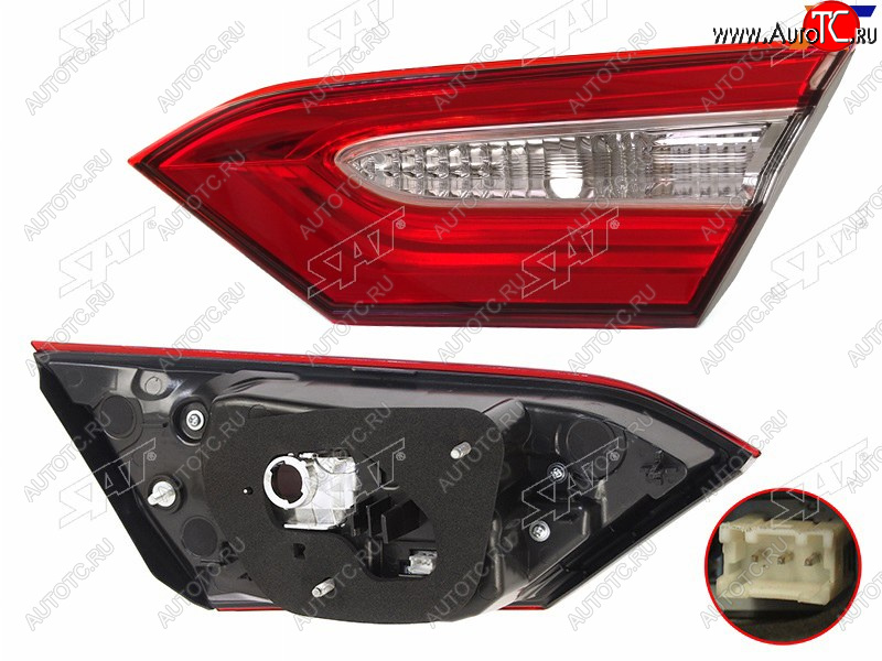 4 999 р. Правый фонарь (внутренний) SAT Toyota Camry XV70 дорестайлинг (2017-2021)  с доставкой в г. Майкоп