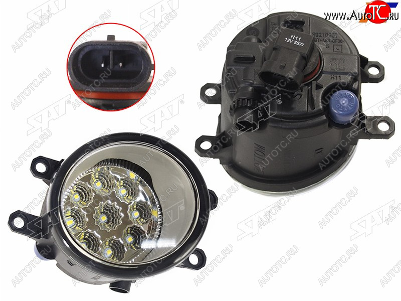 1 639 р. Правая противотуманная фара SAT Toyota Avensis T270 седан дорестайлинг (2008-2011)  с доставкой в г. Майкоп