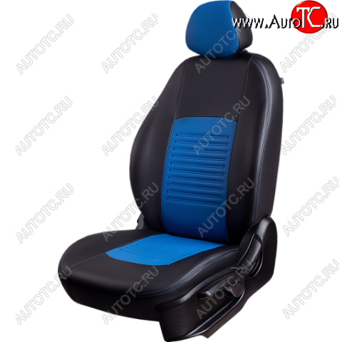 9 449 р. Комплект чехлов для сидений, (РЗСиС 60/40 Илана+Орегон) ТУРИН Lord Autofashion  Chevrolet Niva  2123 (2002-2020) дорестайлинг, рестайлинг (черный, вставка синяя, строчка синяя)  с доставкой в г. Майкоп