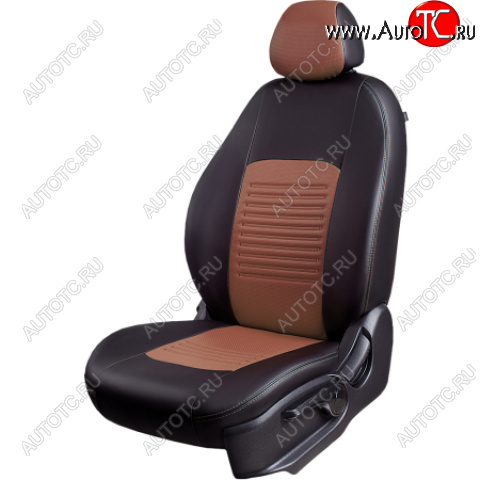 9 449 р. Комплект чехлов для сидений, (РЗСиС 60/40 Илана+Орегон) ТУРИН Lord Autofashion  Chevrolet Niva  2123 (2002-2020) дорестайлинг, рестайлинг (черный, втсавка темно-коричневая/беж, строчка темно-коричневая)  с доставкой в г. Майкоп