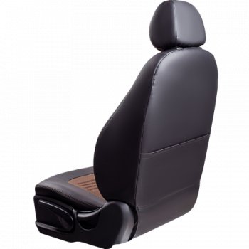 9 449 р. Комплект чехлов для сидений, (РЗСиС 60/40 Илана+Орегон) ТУРИН Lord Autofashion  Chevrolet Niva  2123 (2002-2020) дорестайлинг, рестайлинг (черный, втсавка темно-коричневая/беж, строчка темно-коричневая)  с доставкой в г. Майкоп. Увеличить фотографию 5